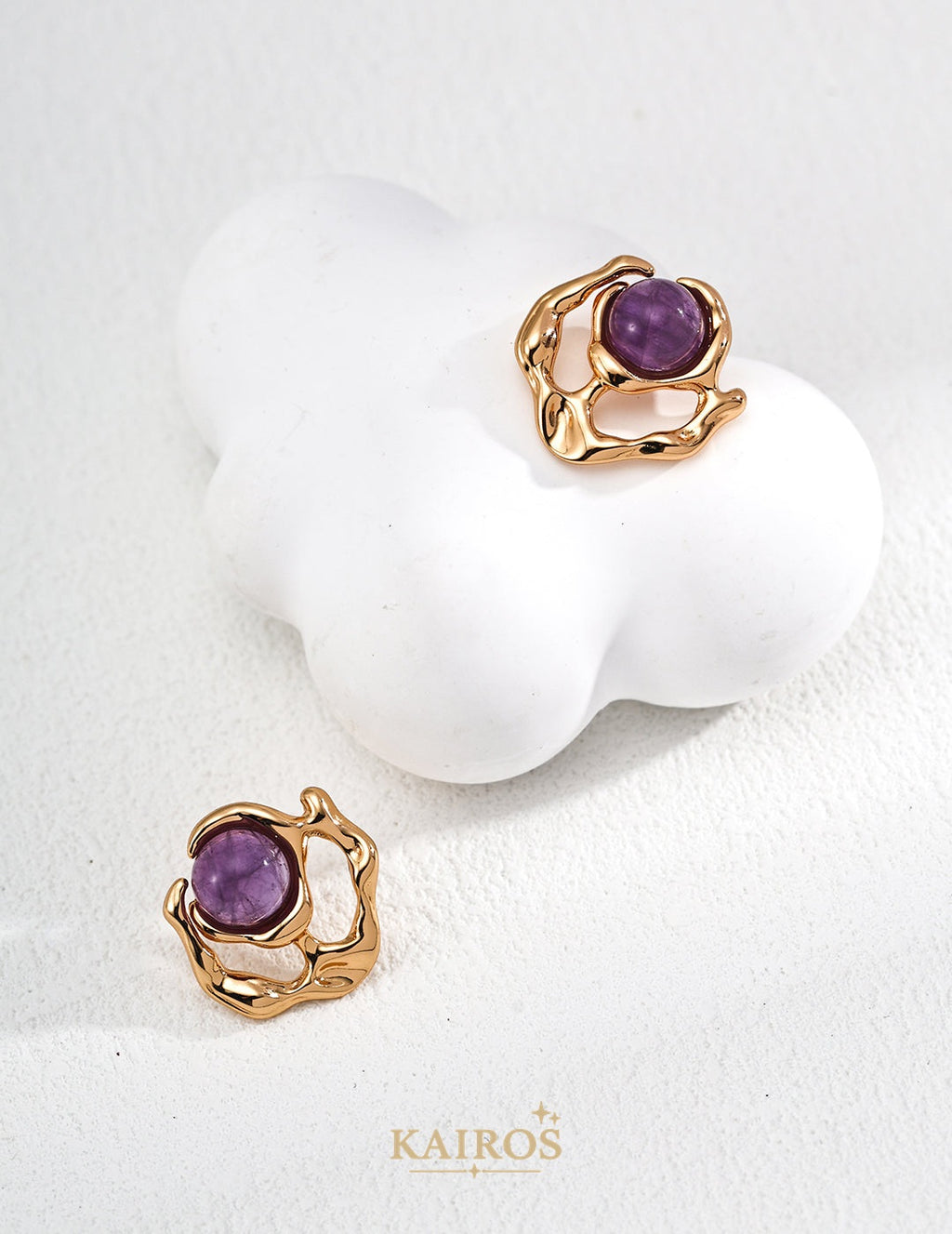 Kairos logo-only cover - Amethyst Muse Earrings