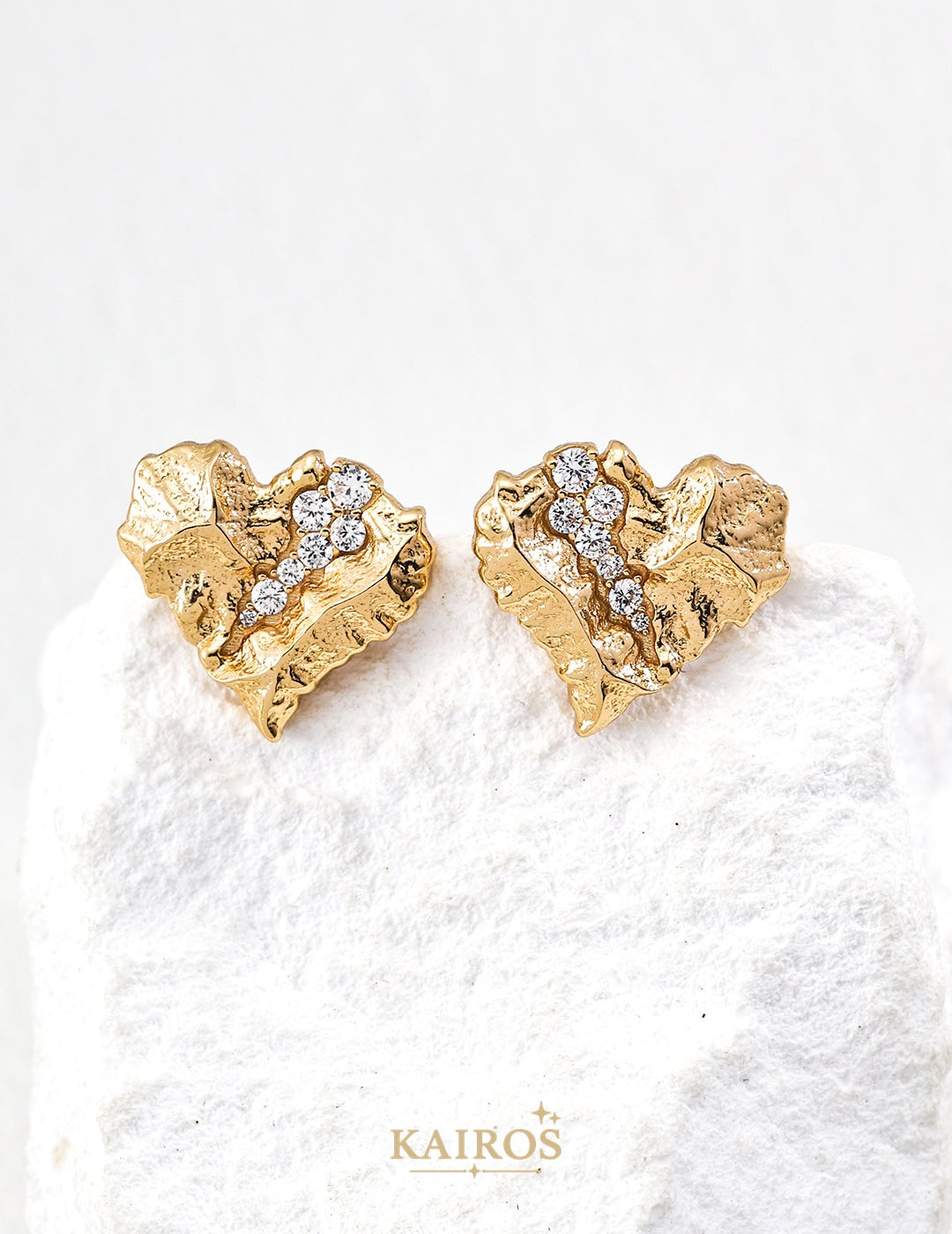 Kairos logo-only cover - Heart Echo Radiance Earrings