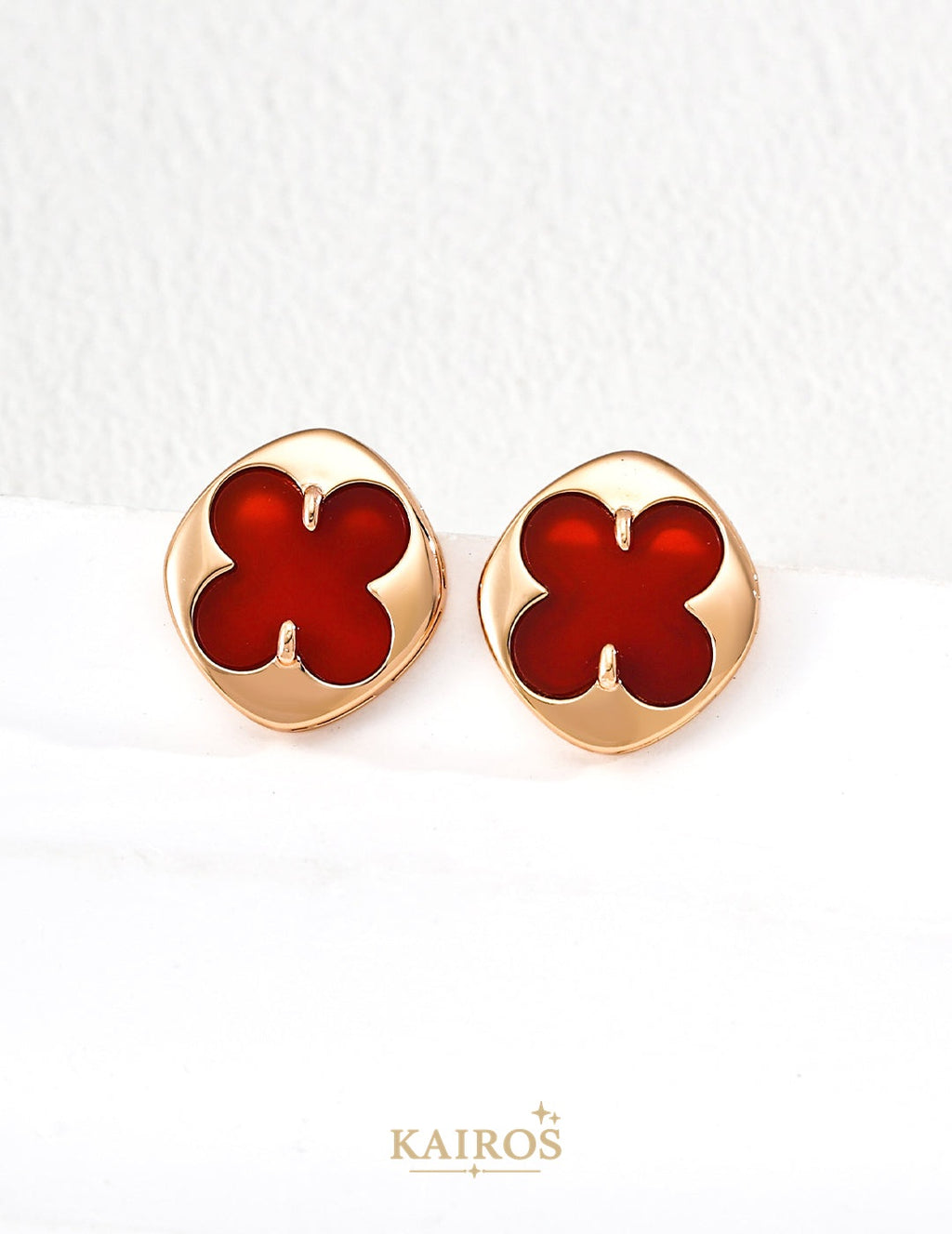 Kairos logo-only cover - Button Blessing Mother-of-Pearl Earrings