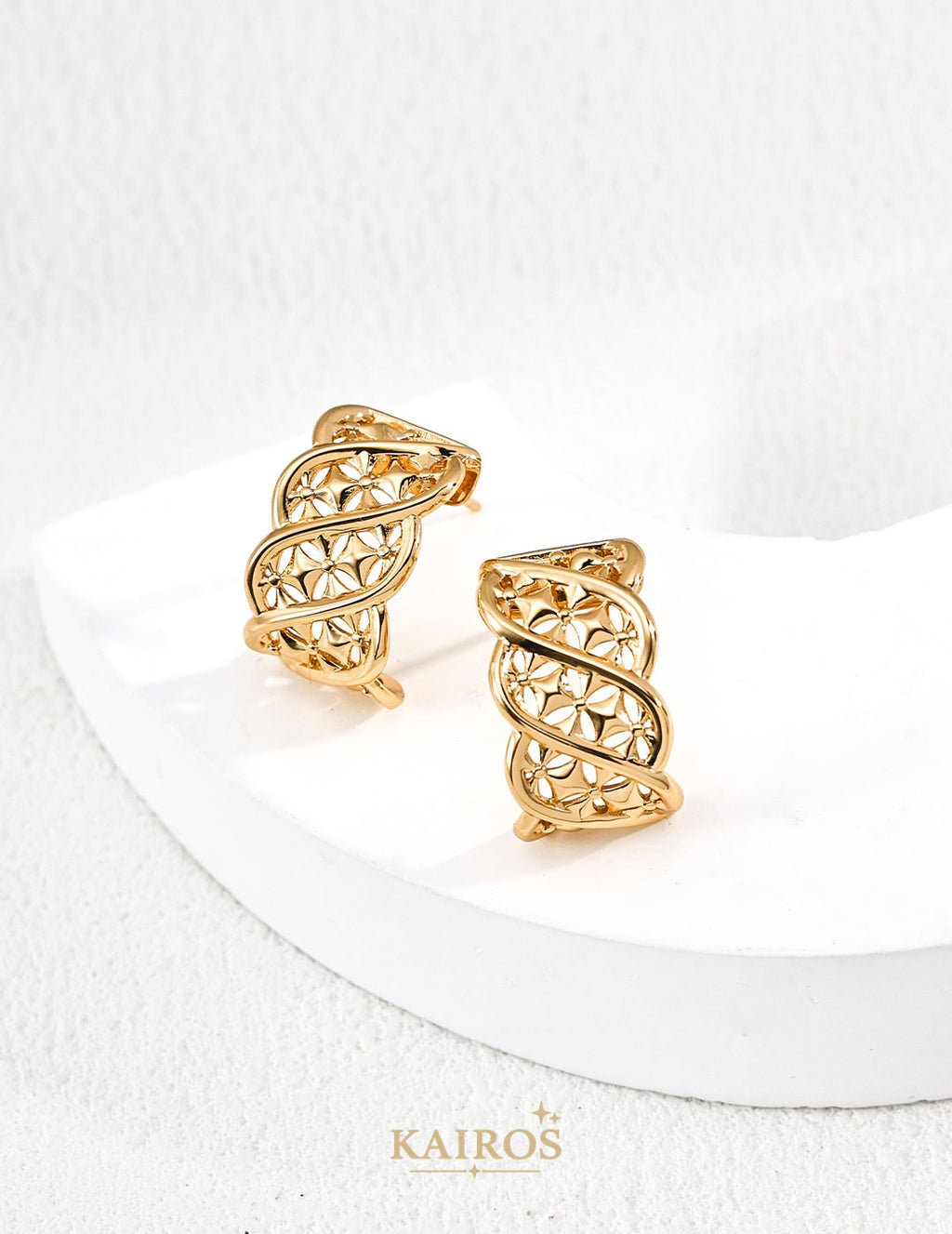 Kairos logo-only cover - Arc Flow Earrings