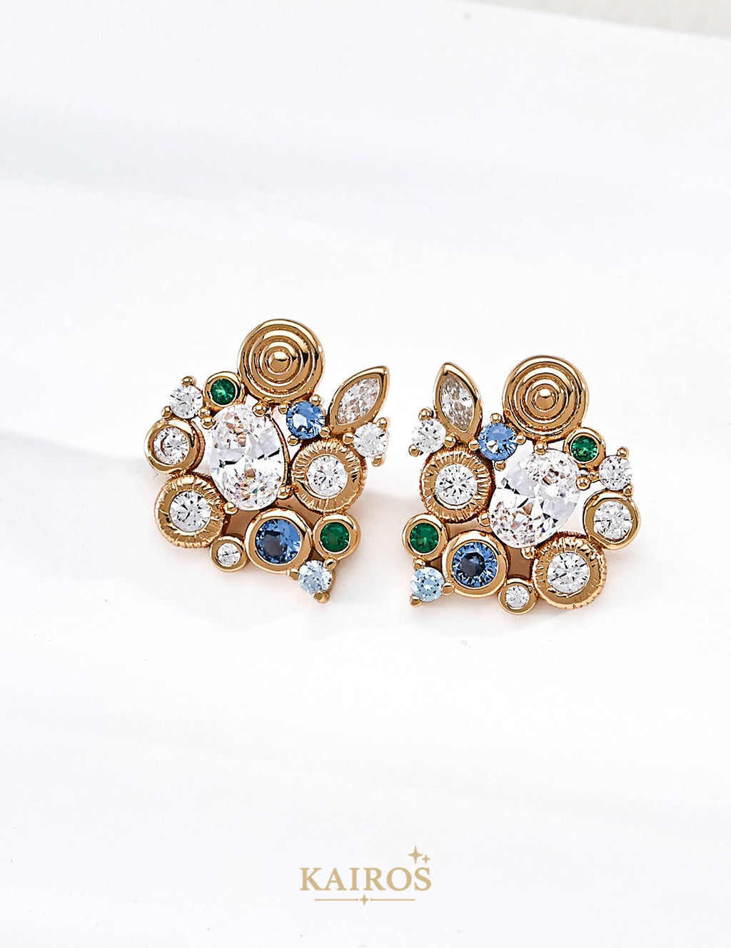 Kairos logo-only cover - Forest Heartbeat Radiance Earrings