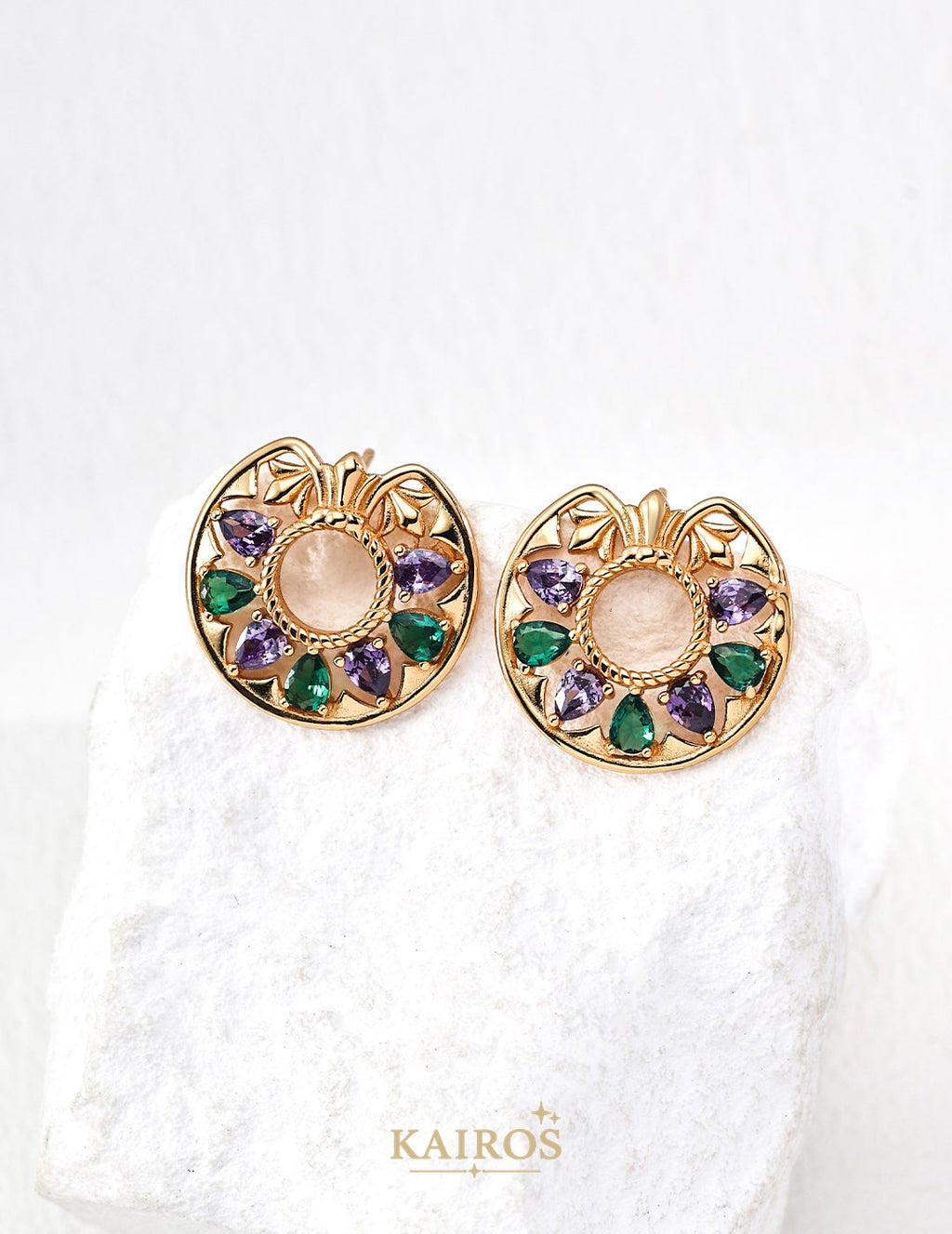 Kairos logo-only cover - Blooming Garden Light Earrings