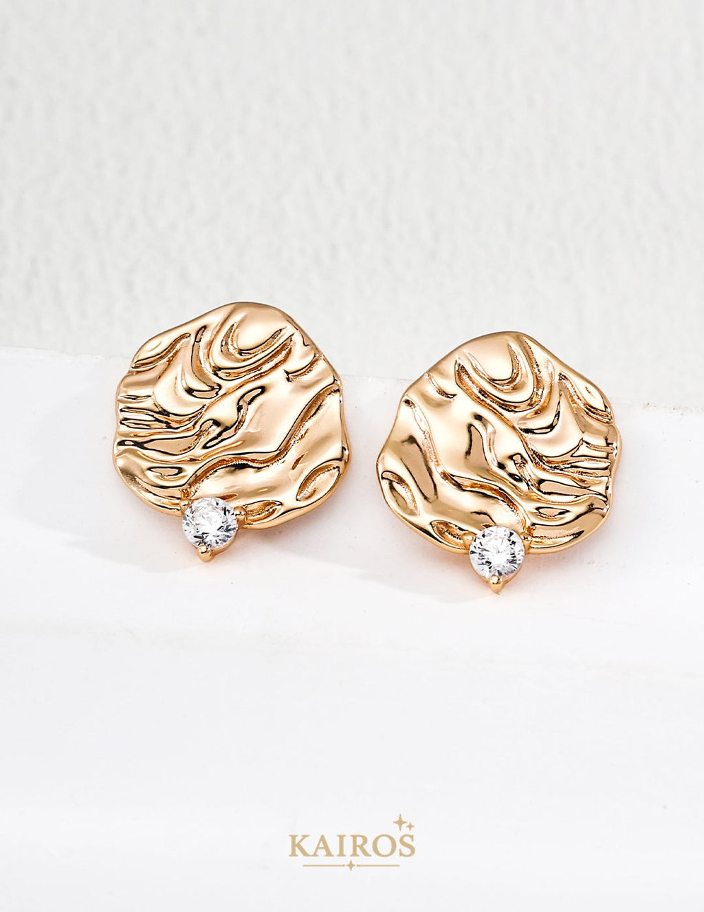 Kairos logo-only cover - Square Halo Radiance Grace Earrings