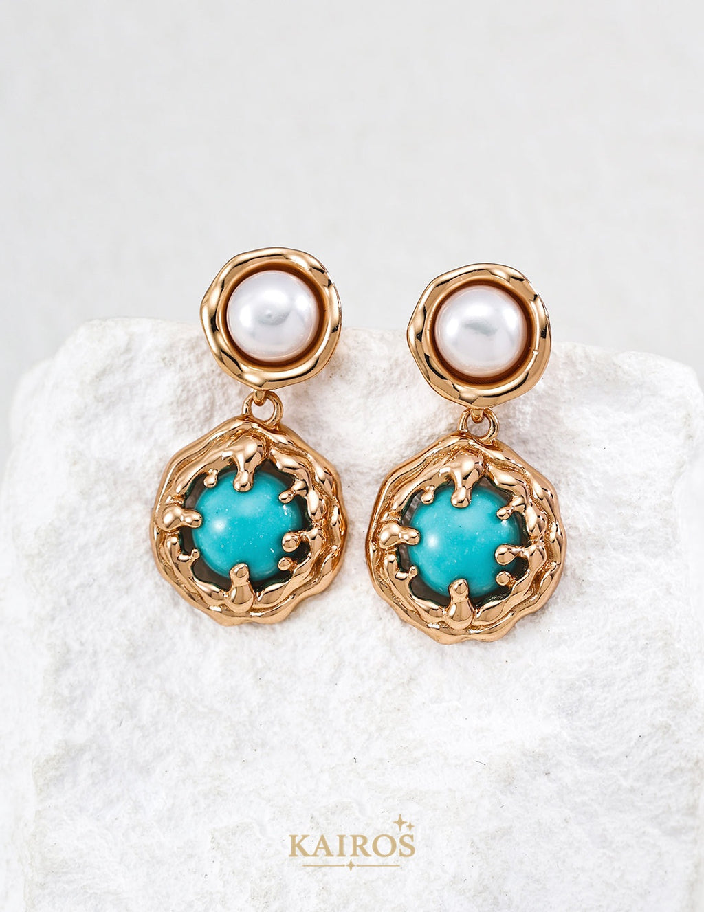 Kairos logo-only cover - Pearl Romance Earrings