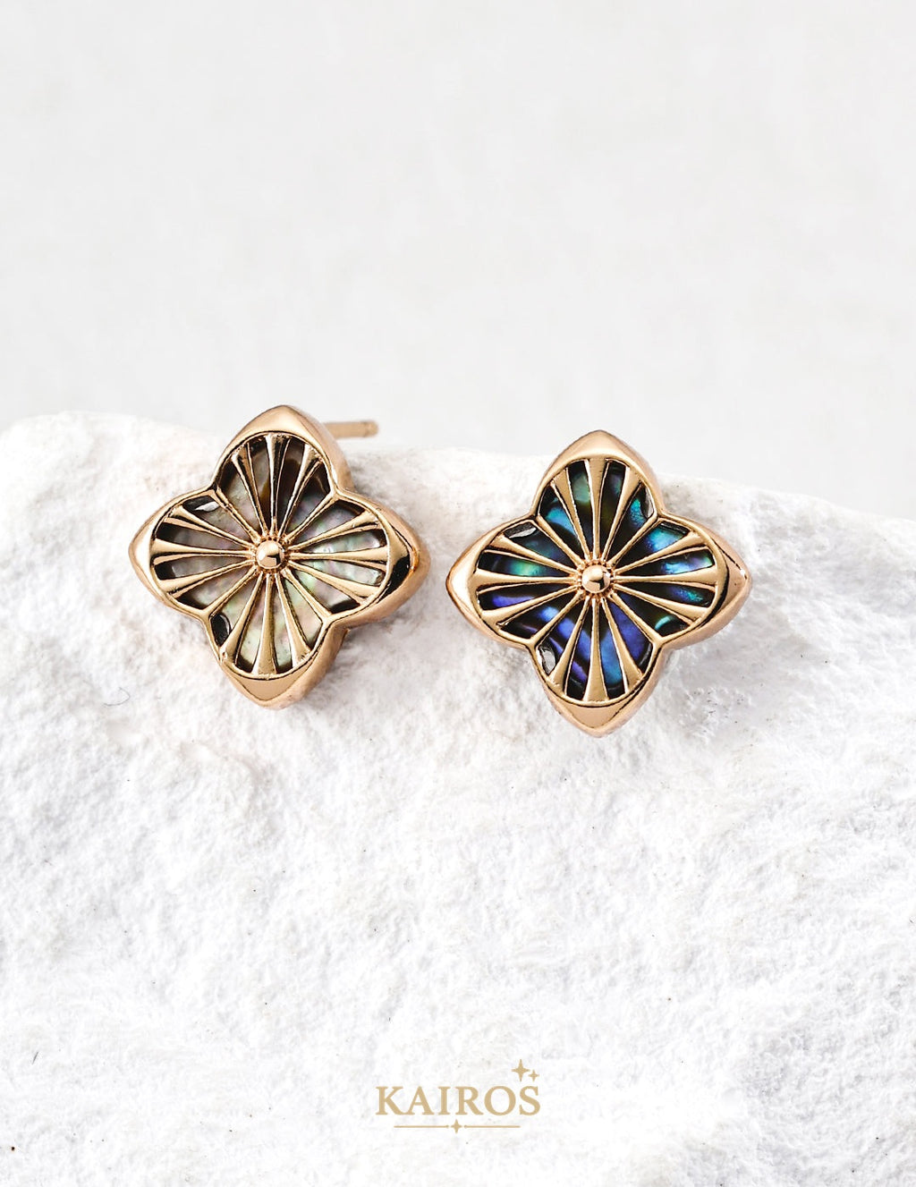 Kairos logo-only cover - Fortune Fish Mother-of-Pearl Earrings