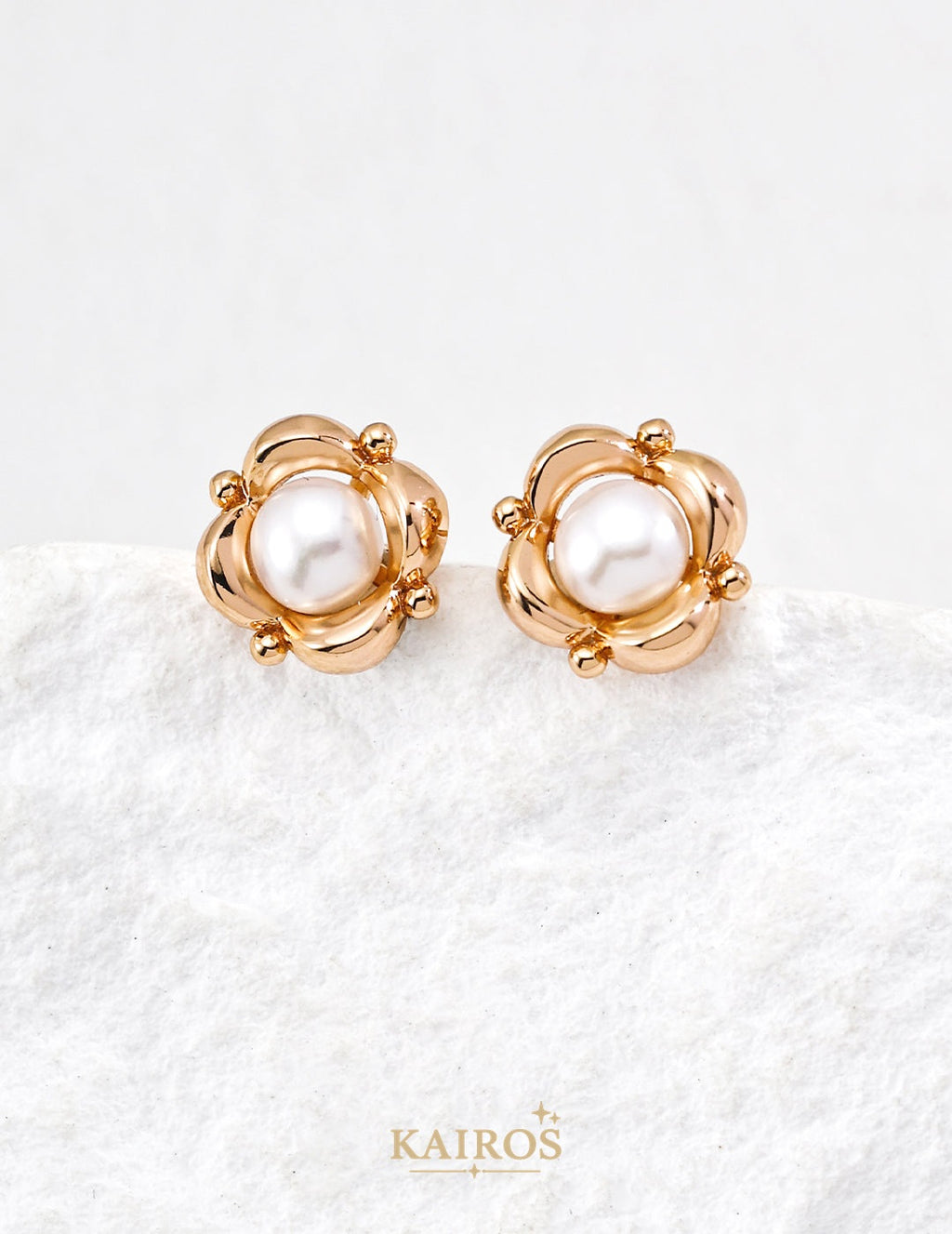 Kairos logo-only cover - Pearl Glow Earrings