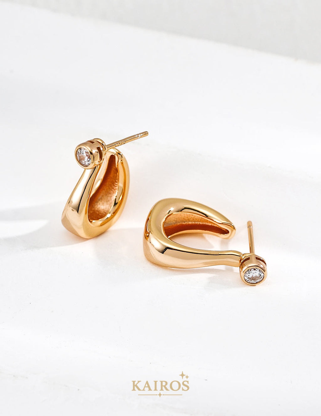 Kairos logo-only cover - Square Halo Lumiere Sparkle Earrings
