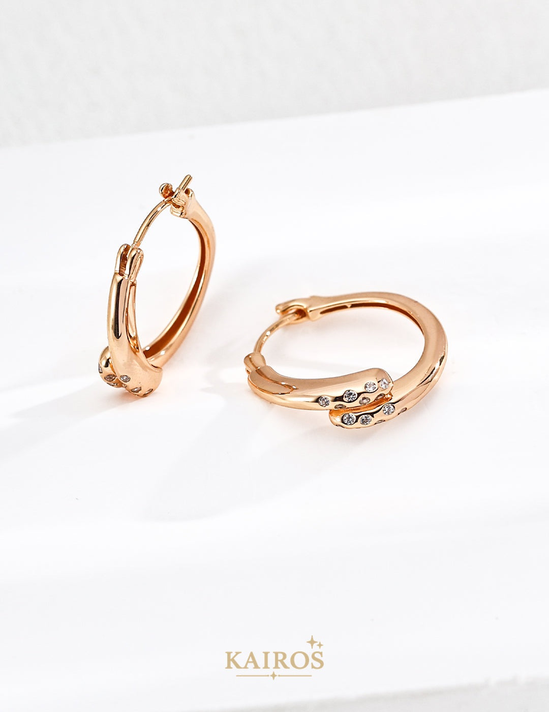 Kairos logo-only cover - Square Halo Lumiere Light Earrings