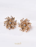 Kairos logo-only cover - Six-Petal Lily Zirconia Earrings