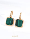 Kairos logo-only cover - Minimalist Malachite Earrings
