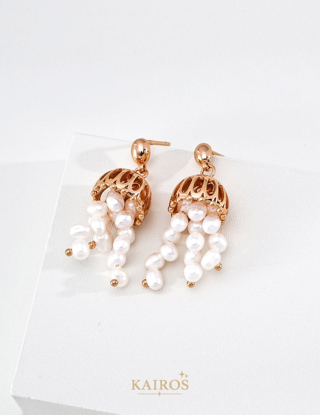 Kairos logo-only cover - Listening Wind Pearl Earrings