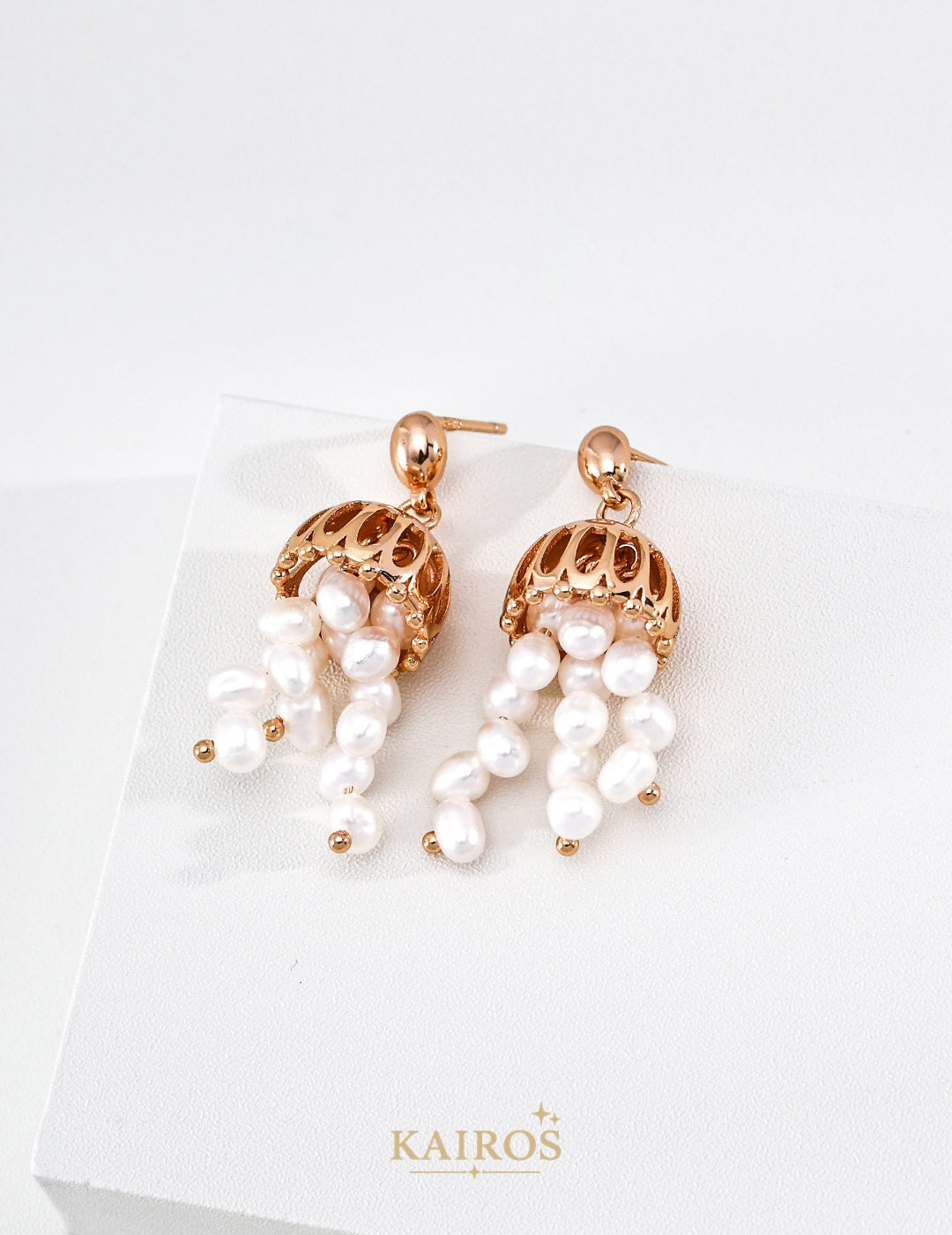 Kairos logo-only cover - Listening Wind Pearl Earrings