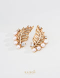 Kairos logo-only cover - Vintage Pearl & Zirconia Earrings