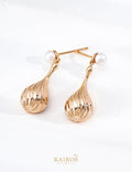 Kairos logo-only cover - Gilded Teardrop Pearl Earrings