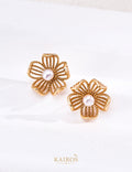 Kairos logo-only cover - Floral Cluster Pearl Earrings