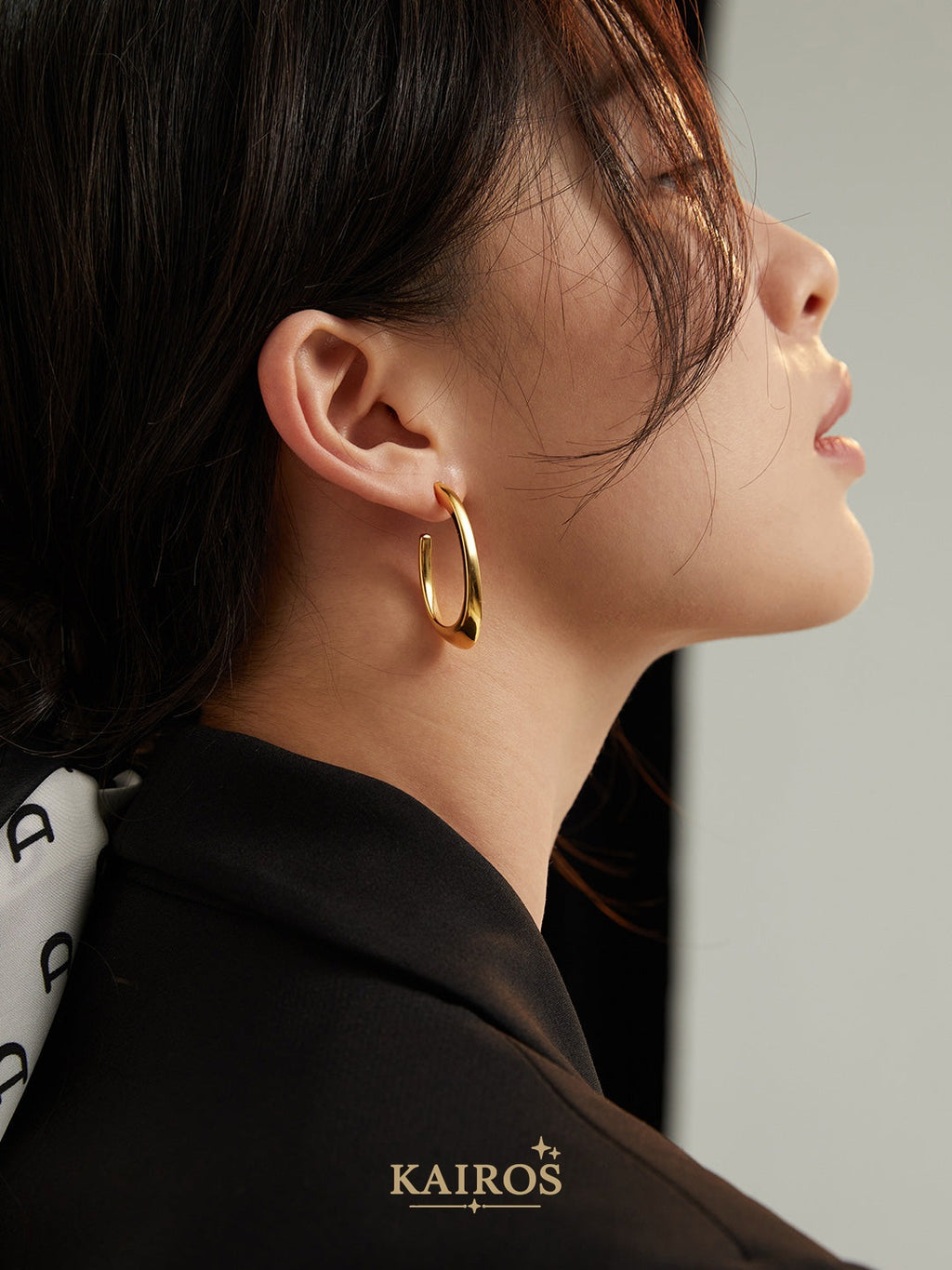 Kairos logo-only cover - Arc Flow Grace Earrings