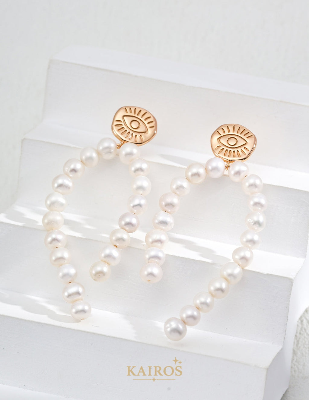 Kairos logo-only cover - Pearl Romance Bloom Earrings