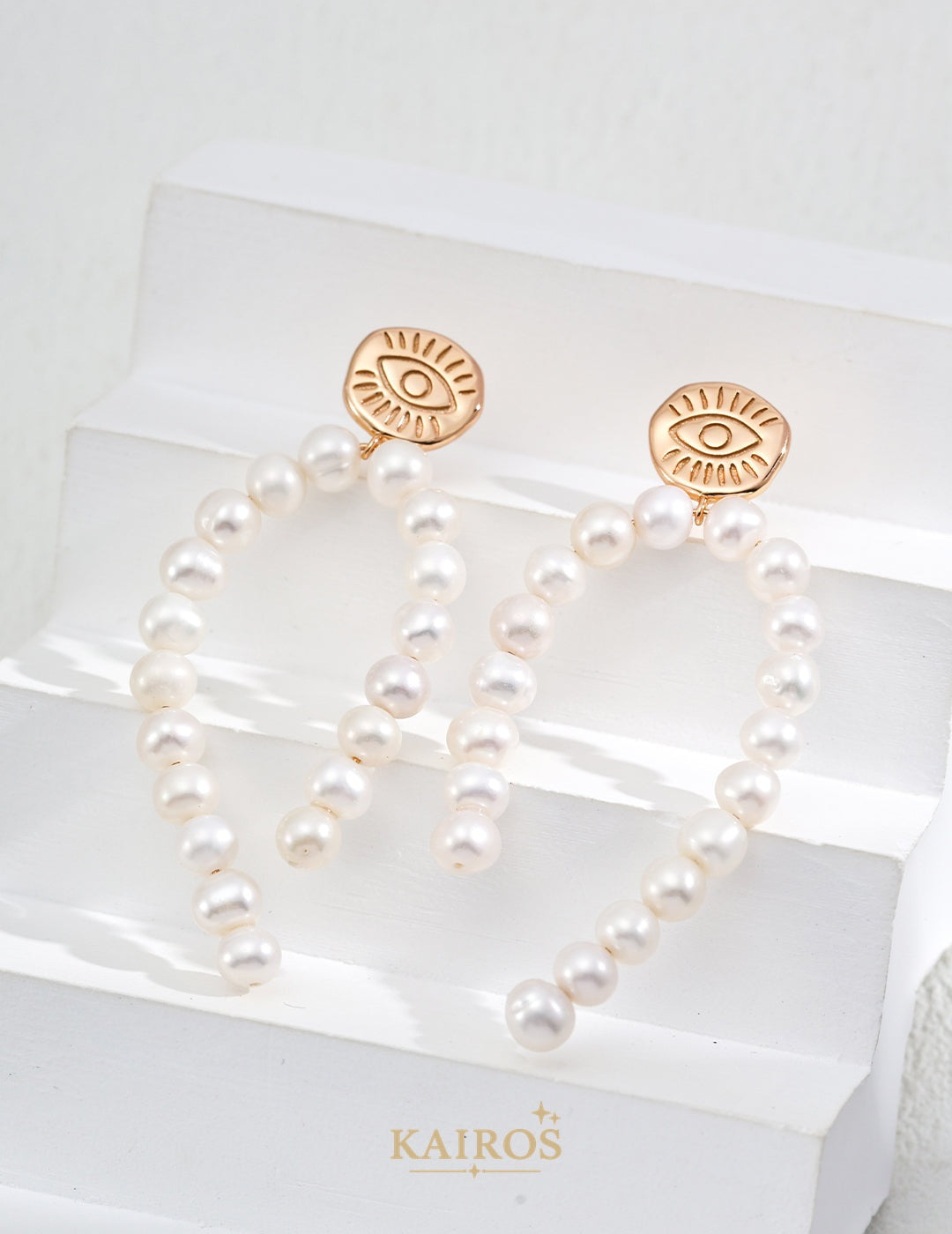 Kairos logo-only cover - Pearl Romance Bloom Earrings