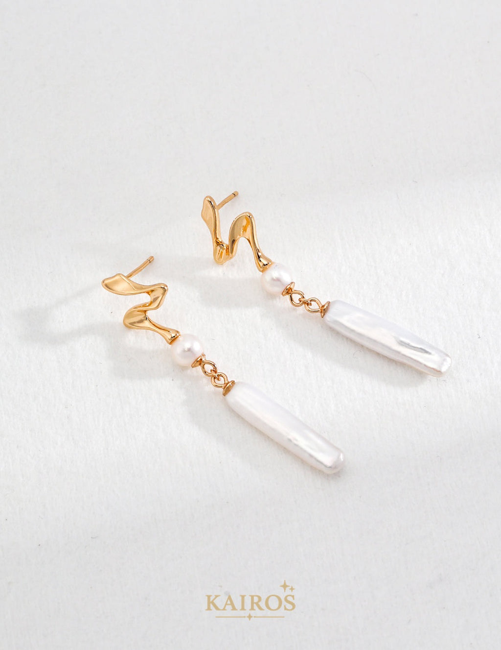 Kairos logo-only cover - Pearl Glow Botanical Earrings