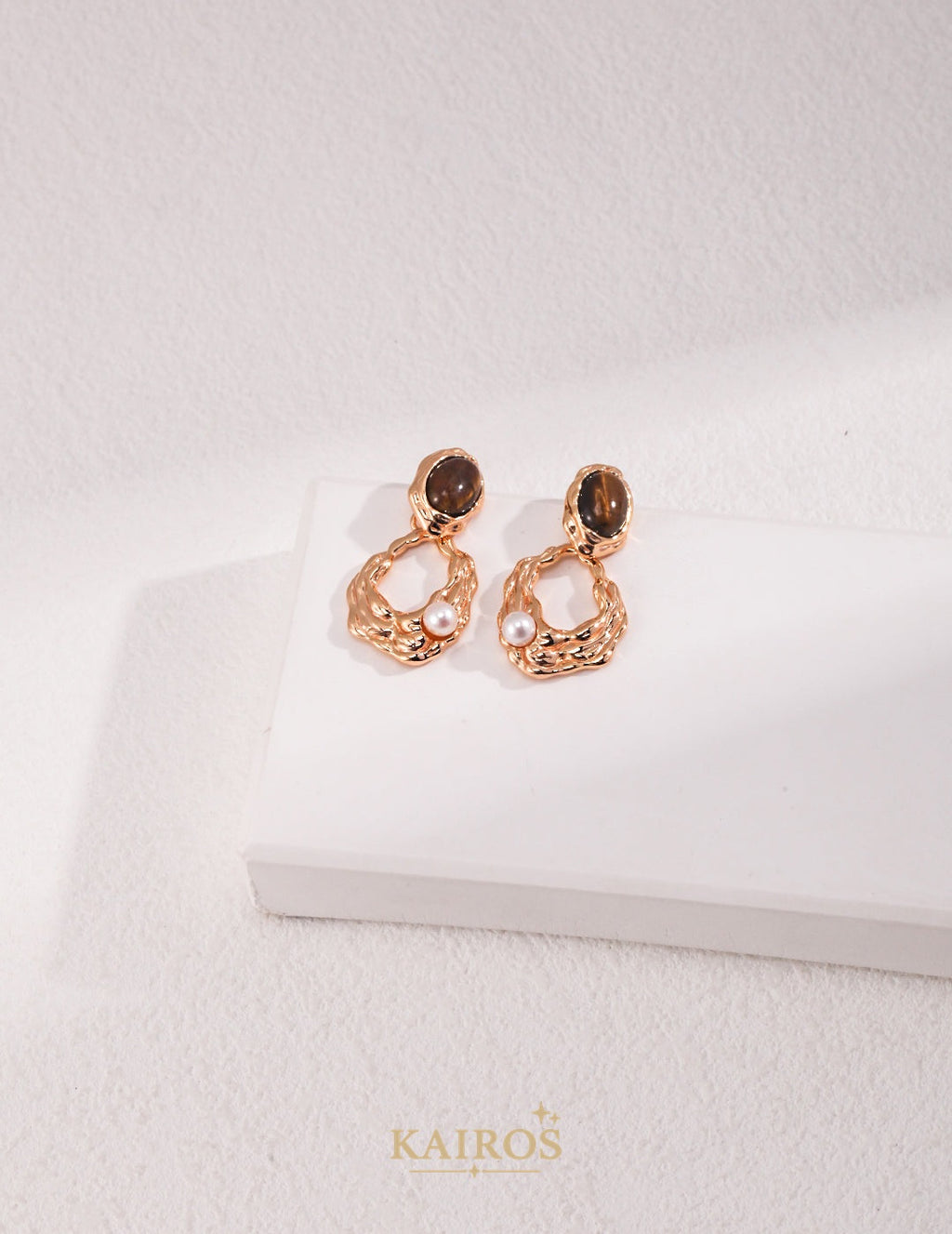 Kairos logo-only cover - Pearl Serenity Renewal Earrings