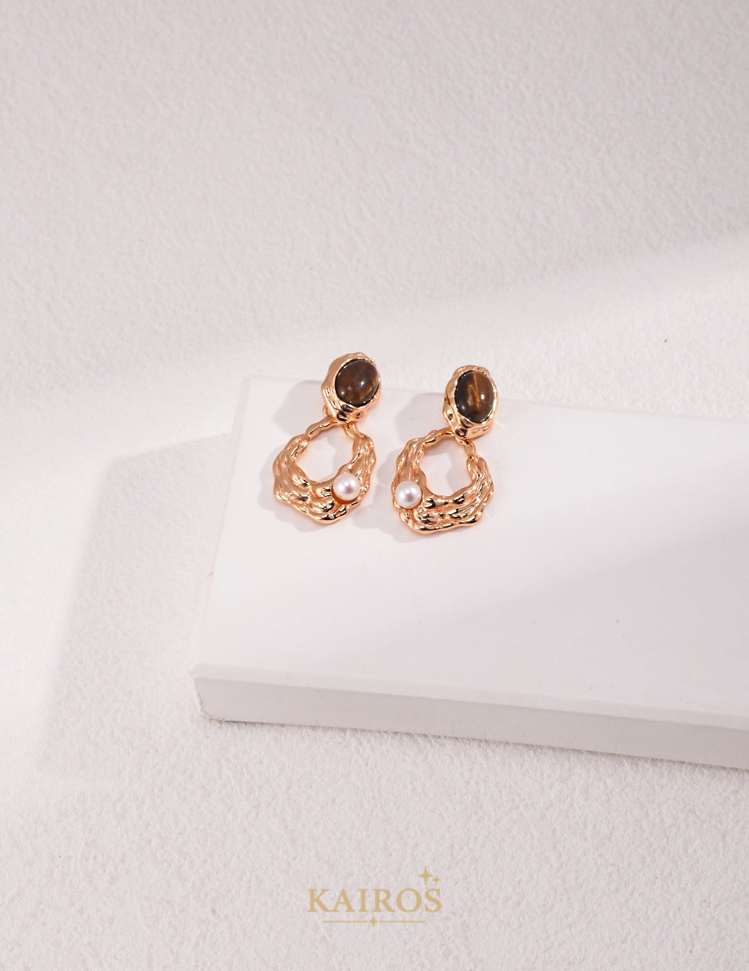 Kairos logo-only cover - Pearl Serenity Renewal Earrings