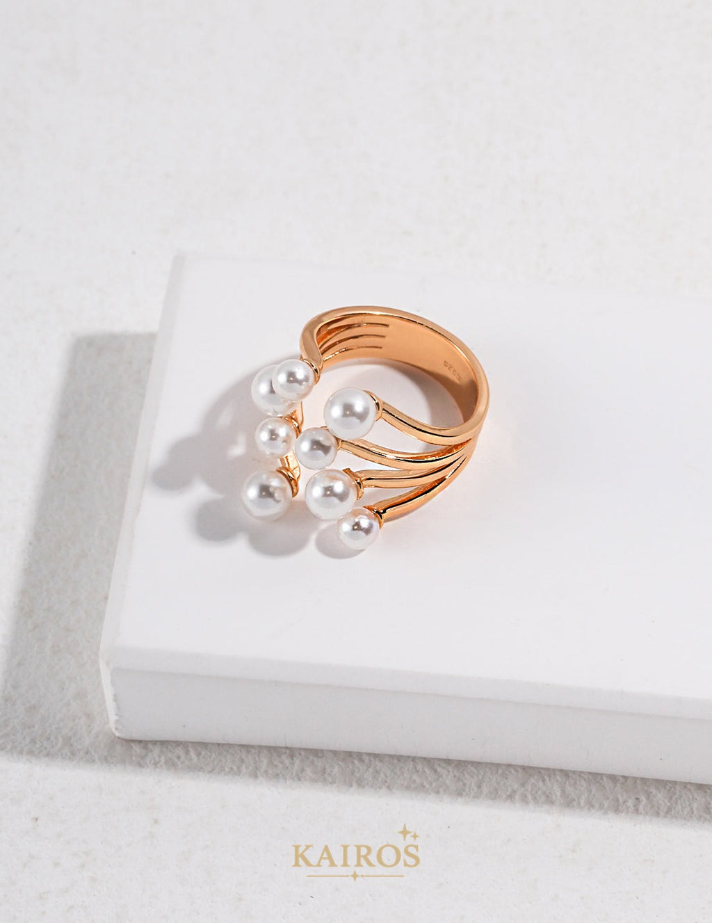 Kairos logo-only cover - Blooming Garden Shell Pearl Ring