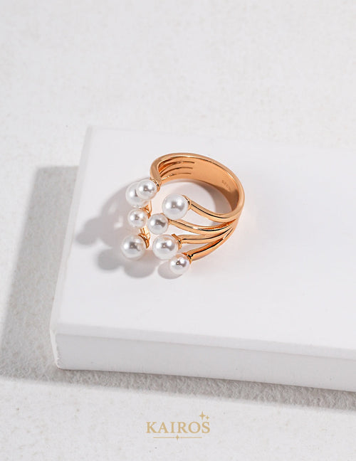 Kairos logo-only cover - Blooming Garden Shell Pearl Ring