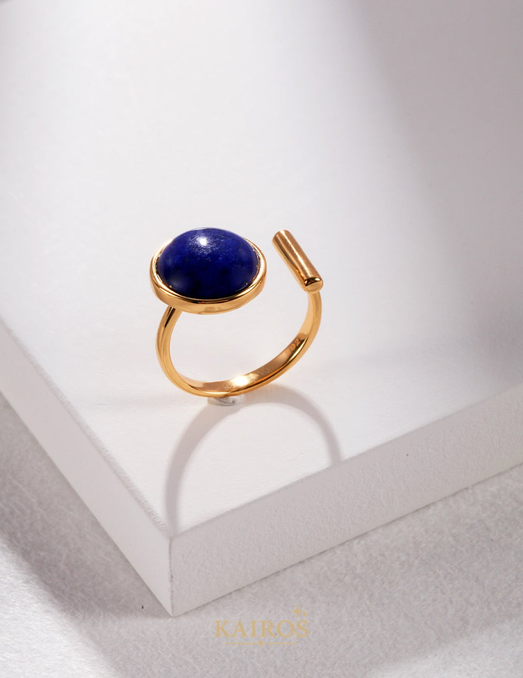 Kairos logo-only cover - Celestial Lapis Lazuli Bloom Ring