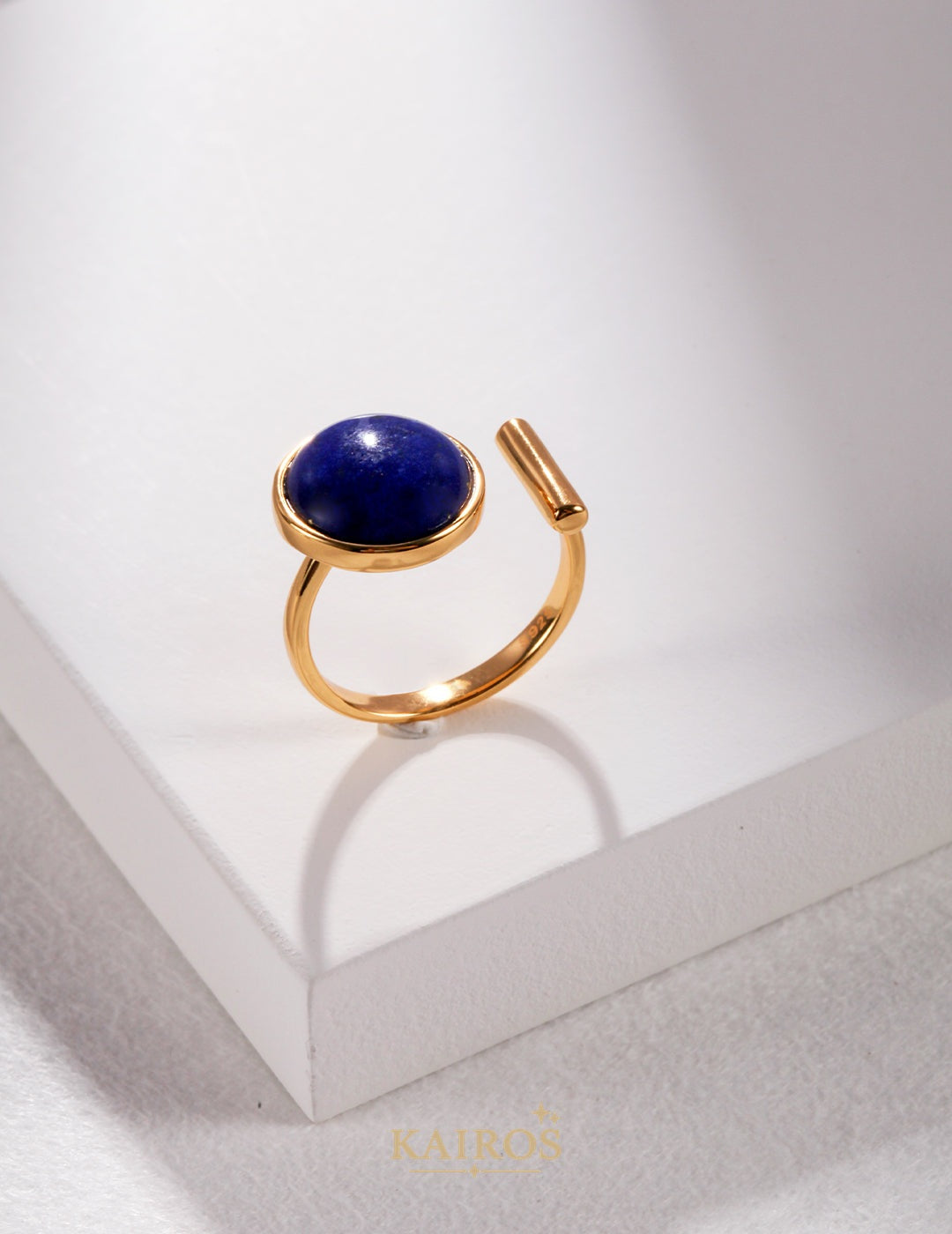 Kairos logo-only cover - Celestial Lapis Lazuli Bloom Ring