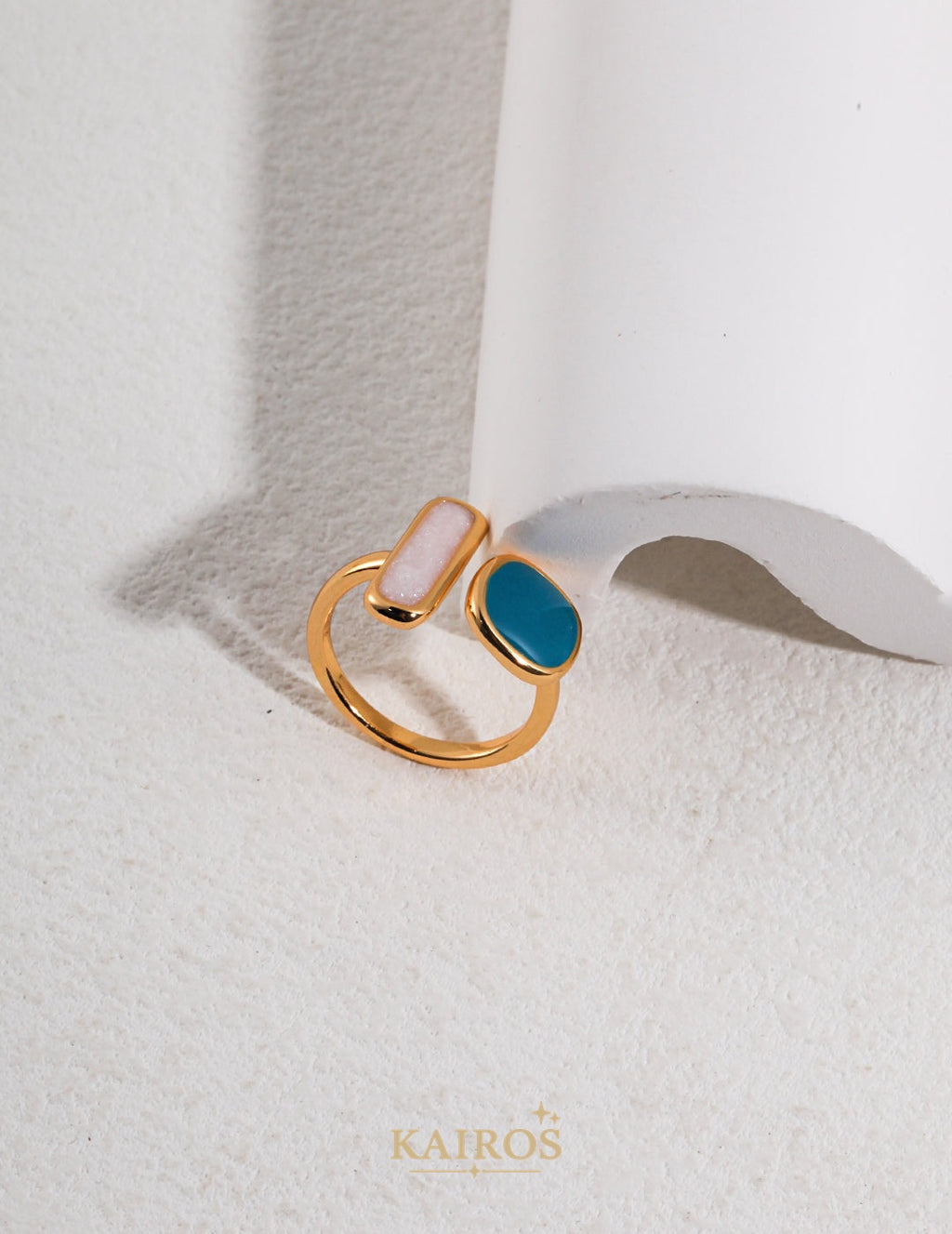 Kairos logo-only cover - Orchid Grace Enamel Bloom Ring