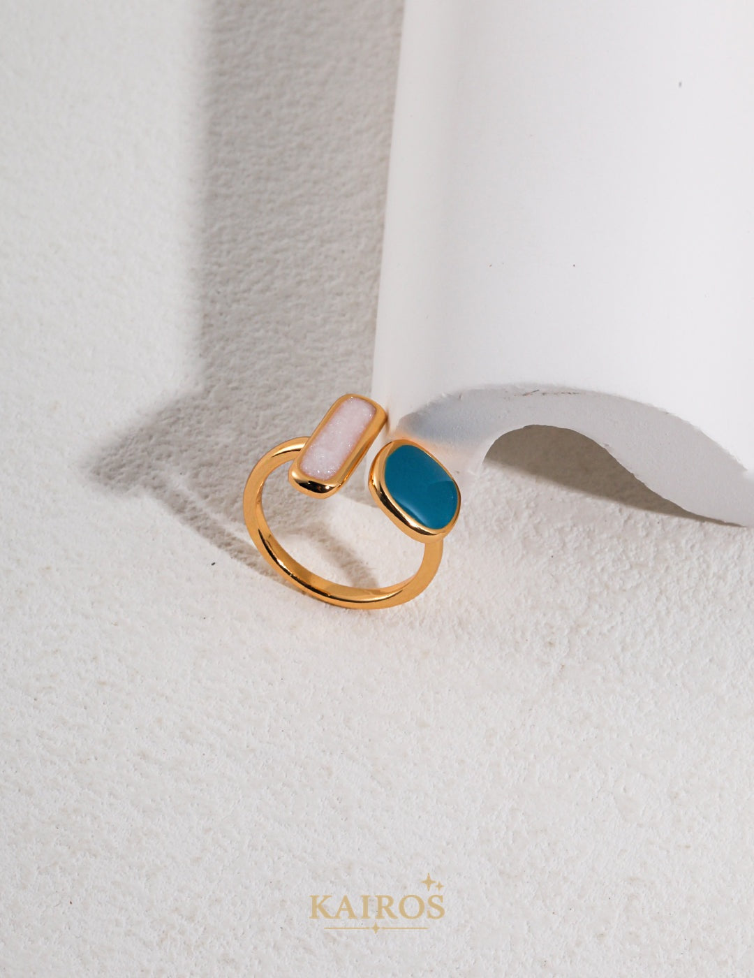 Kairos logo-only cover - Orchid Grace Enamel Bloom Ring