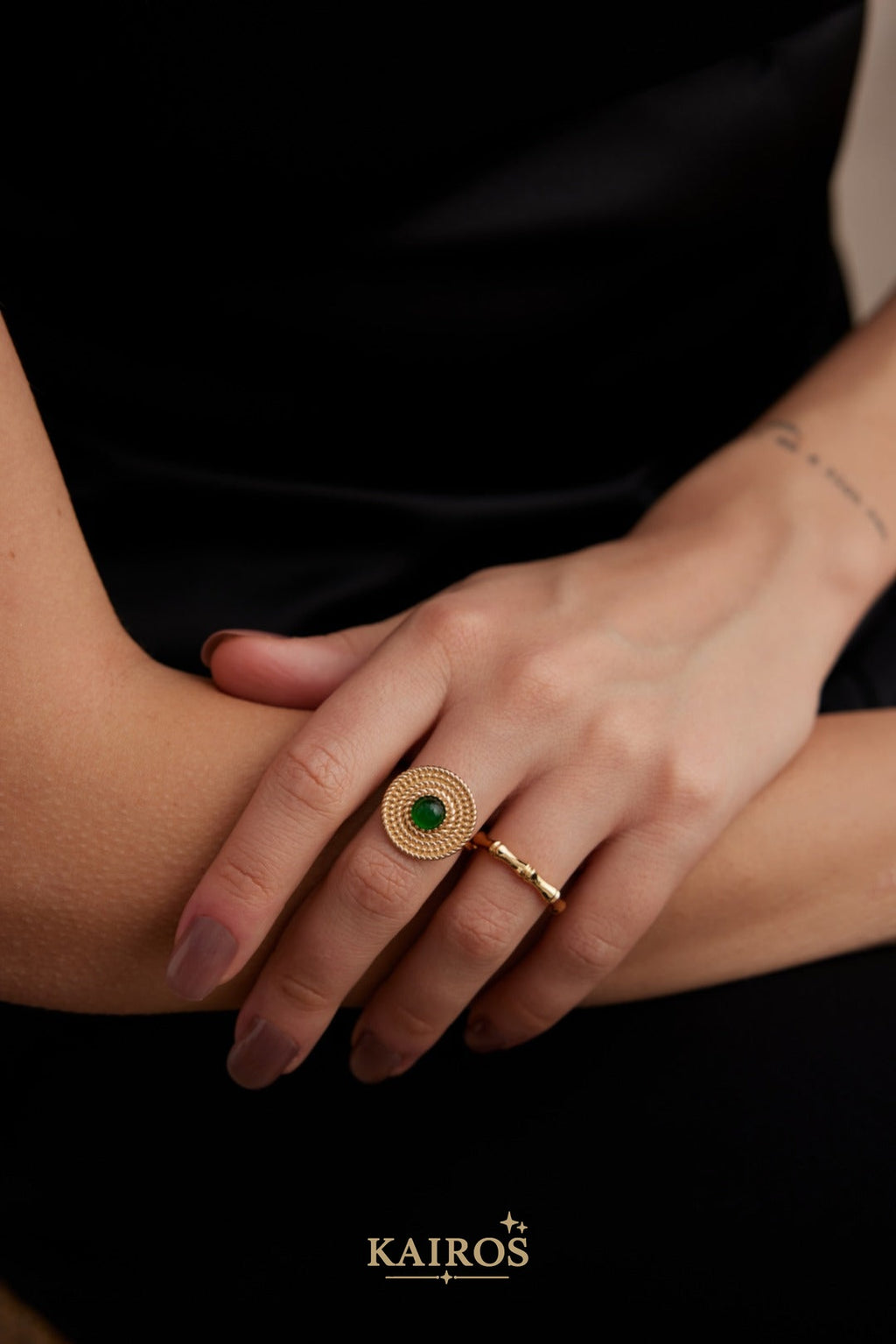 Kairos logo-only cover - Vintage Serenity Grace Ring