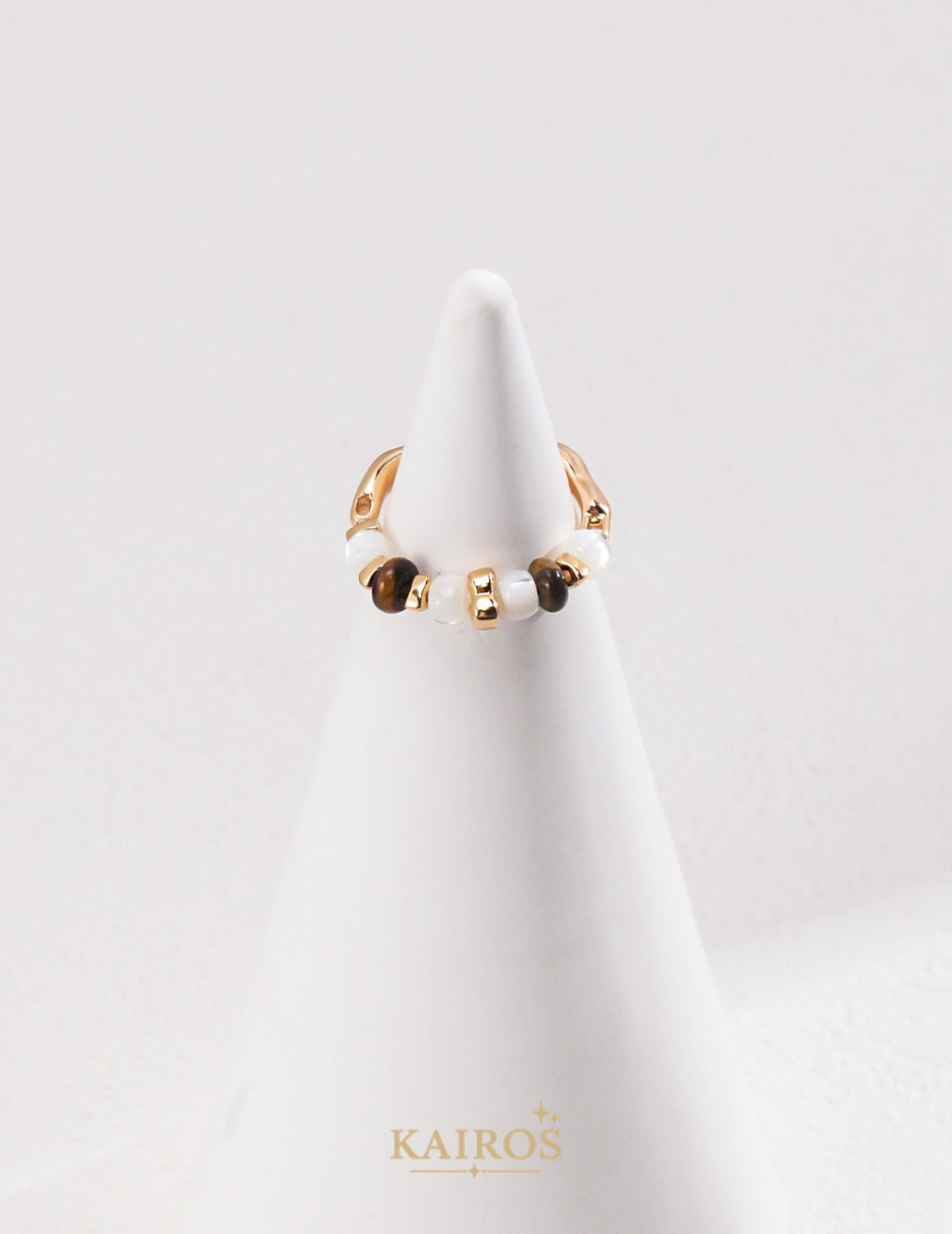 Kairos logo-only cover - Tiger Eye Radiance Ring