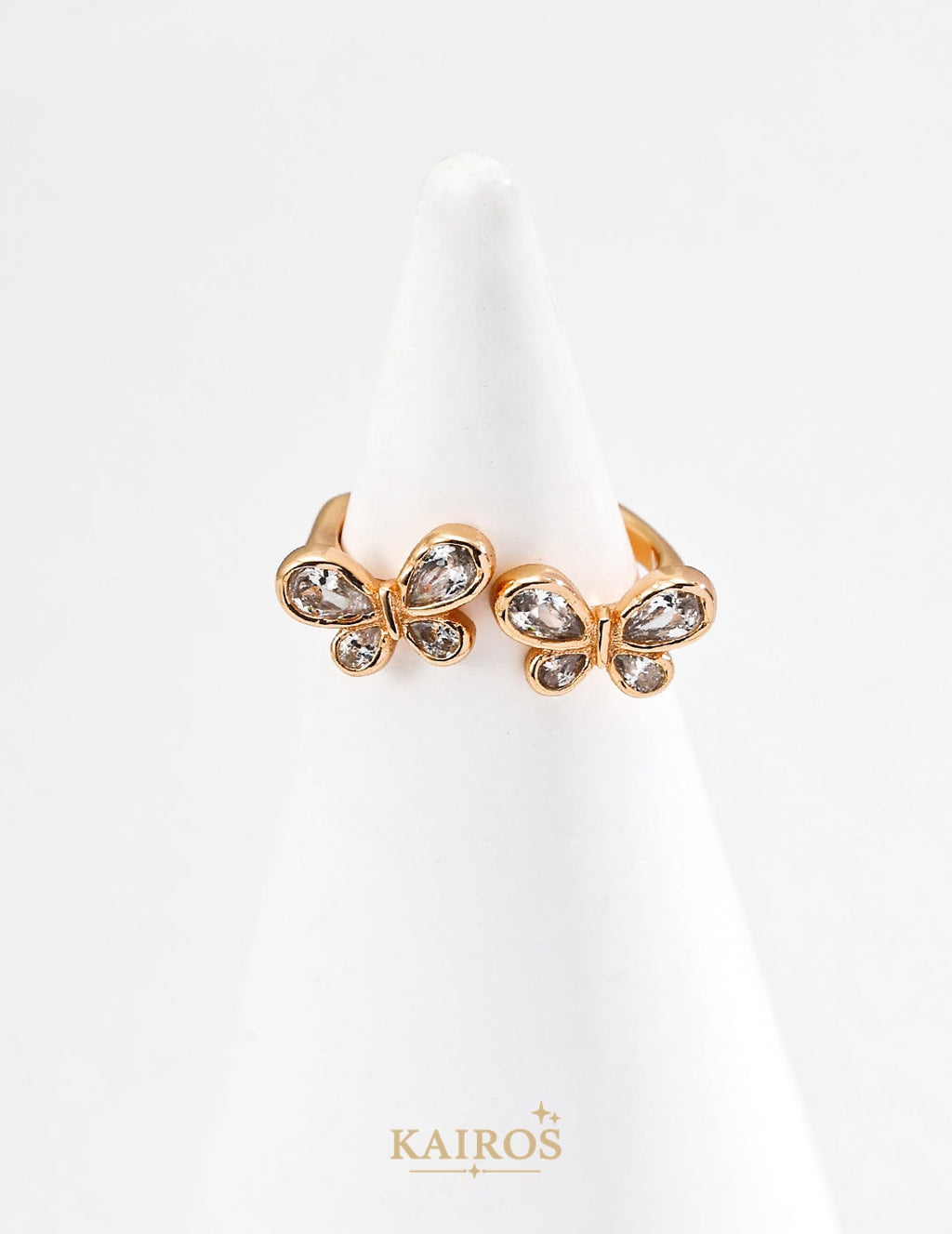 Kairos logo-only cover - Butterfly Whisper Crystal Ring