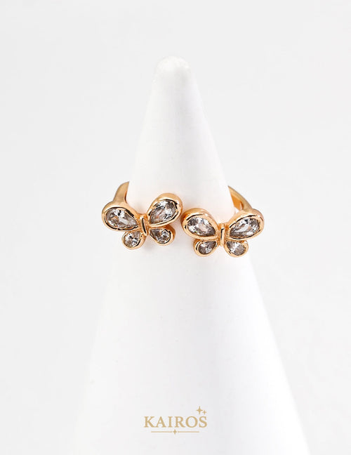 Kairos logo-only cover - Butterfly Whisper Crystal Ring