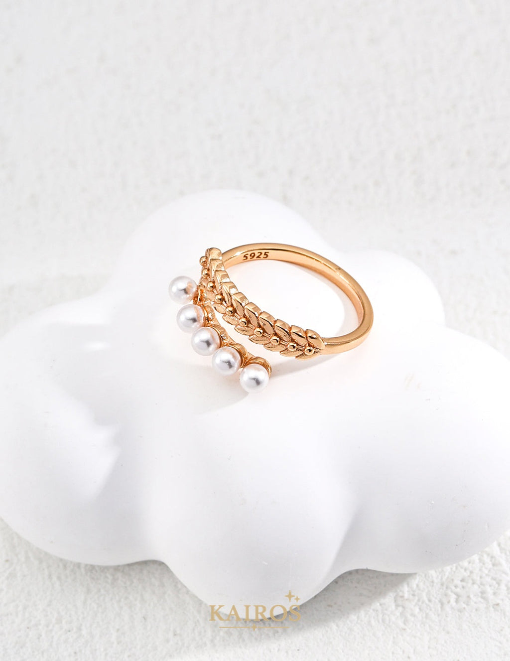 Kairos logo-only cover - Pearl Romance Shell Pearl Grace Ring