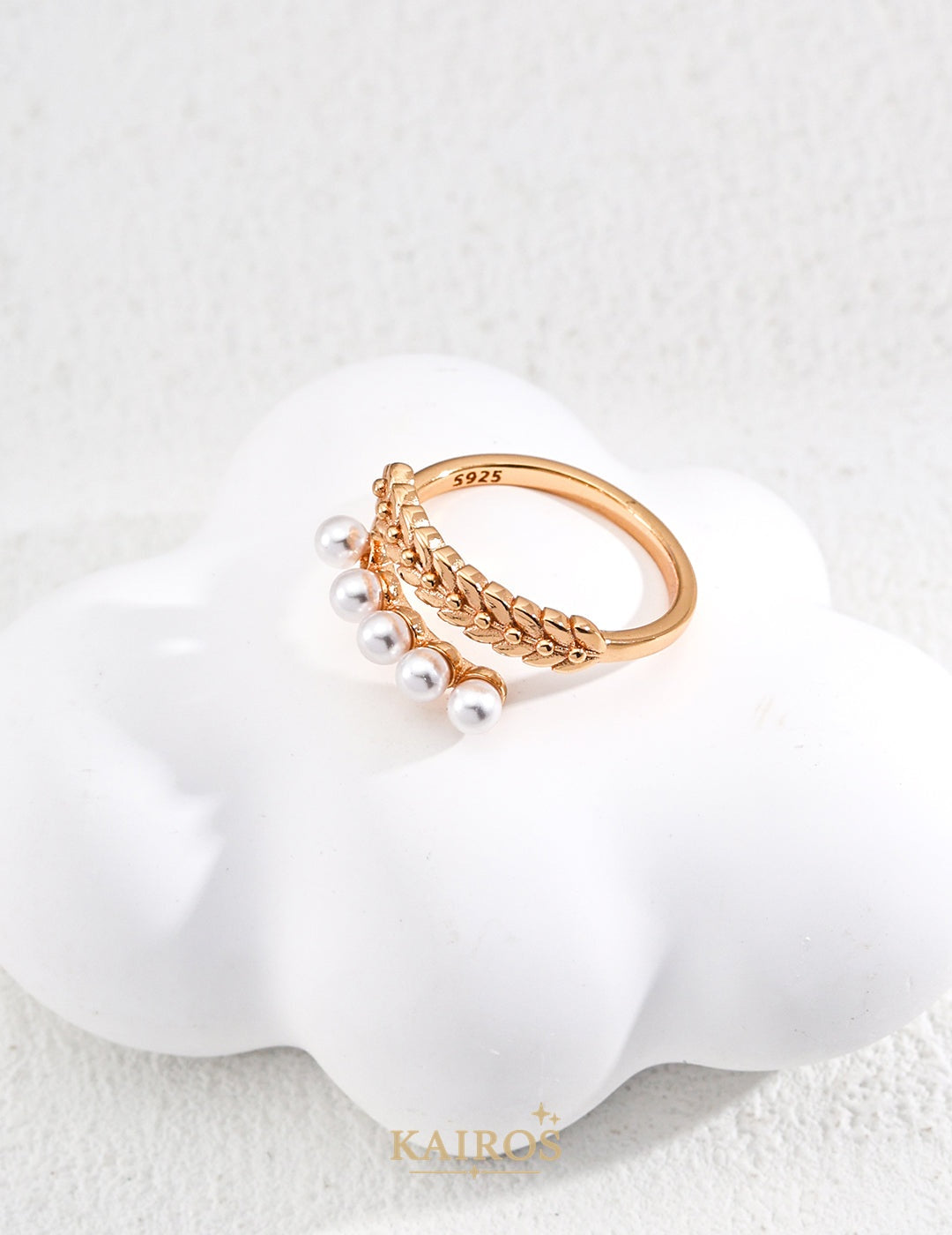 Kairos logo-only cover - Pearl Romance Shell Pearl Grace Ring