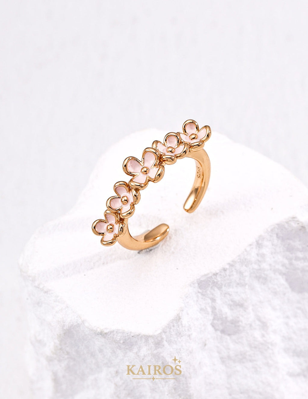 Kairos logo-only cover - Blooming Garden Enamel Ring