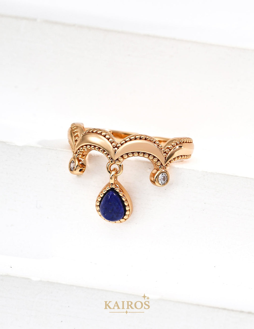 Kairos logo-only cover - Vintage Radiance Lapis Lazuli Ring