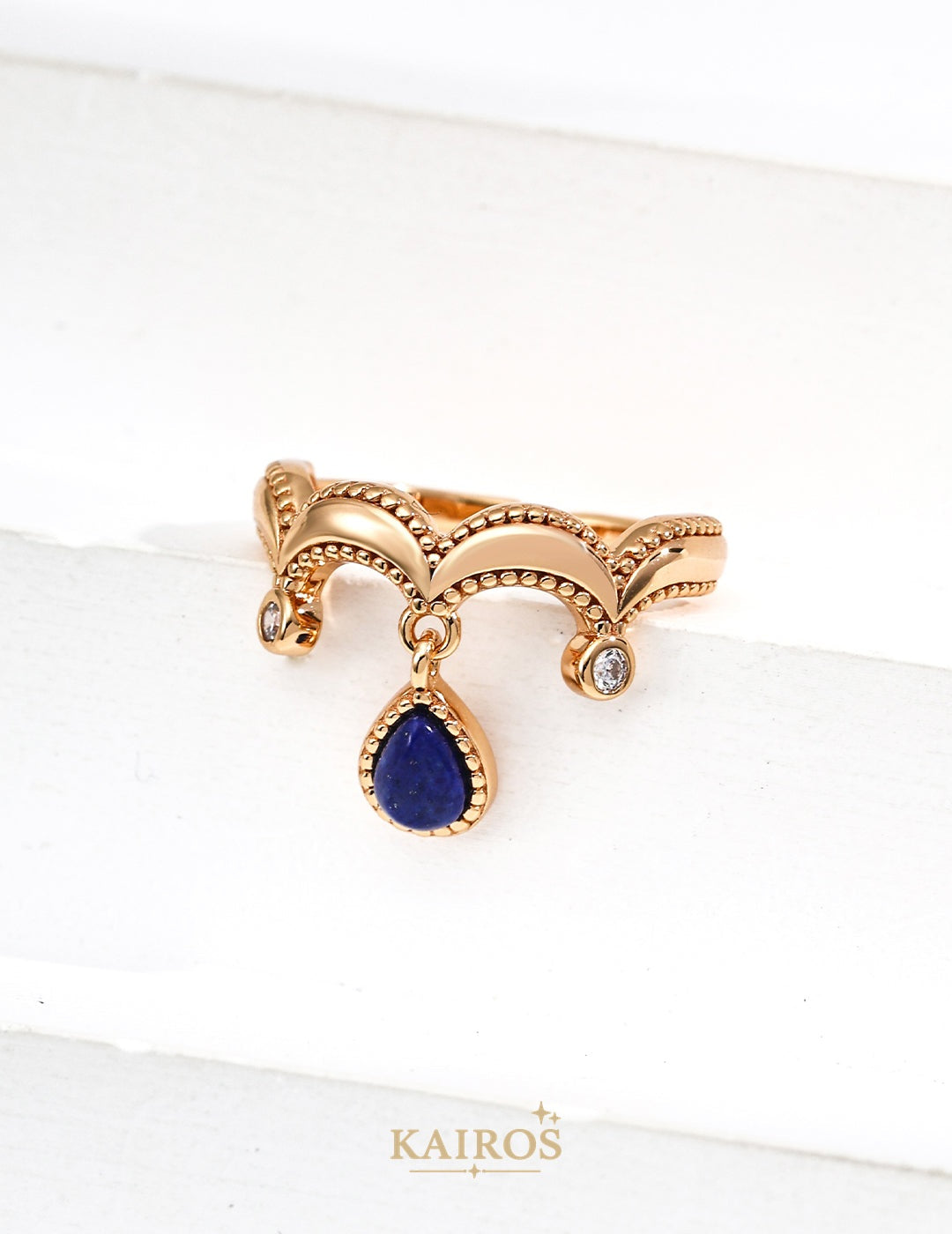 Kairos logo-only cover - Vintage Radiance Lapis Lazuli Ring
