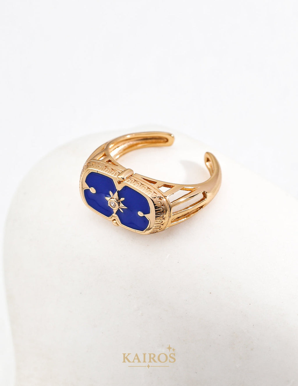 Kairos logo-only cover - Enamel Grace Bloom Ring