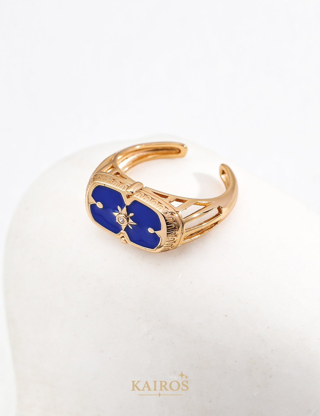Kairos logo-only cover - Enamel Grace Bloom Ring