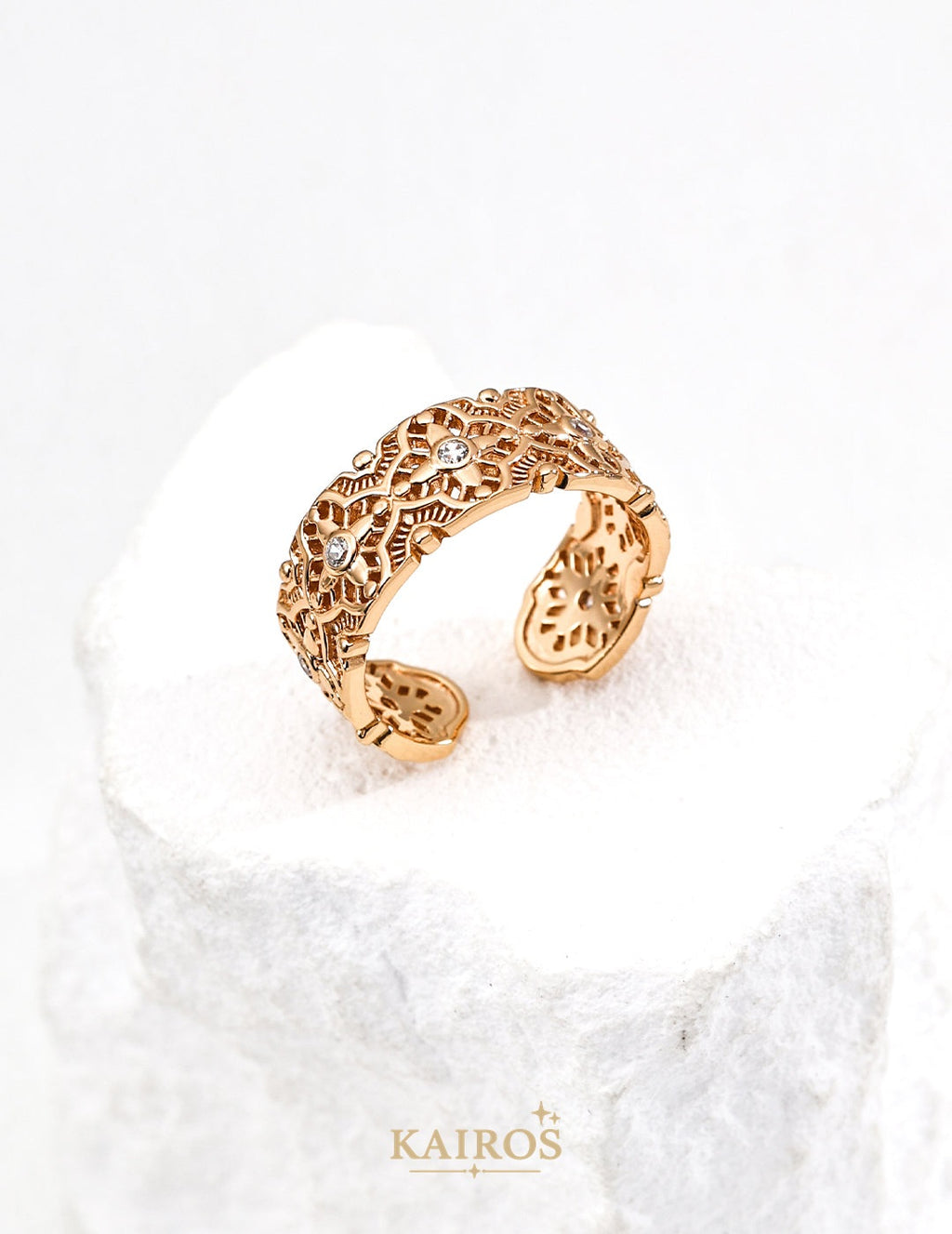 Kairos logo-only cover - Vintage Sparkle Radiance Ring