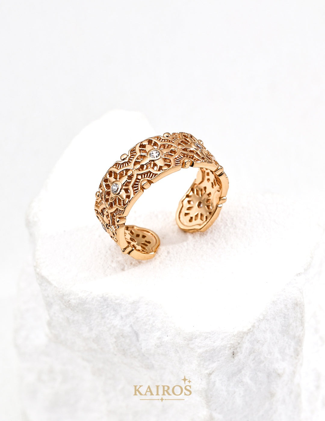 Kairos logo-only cover - Vintage Sparkle Radiance Ring