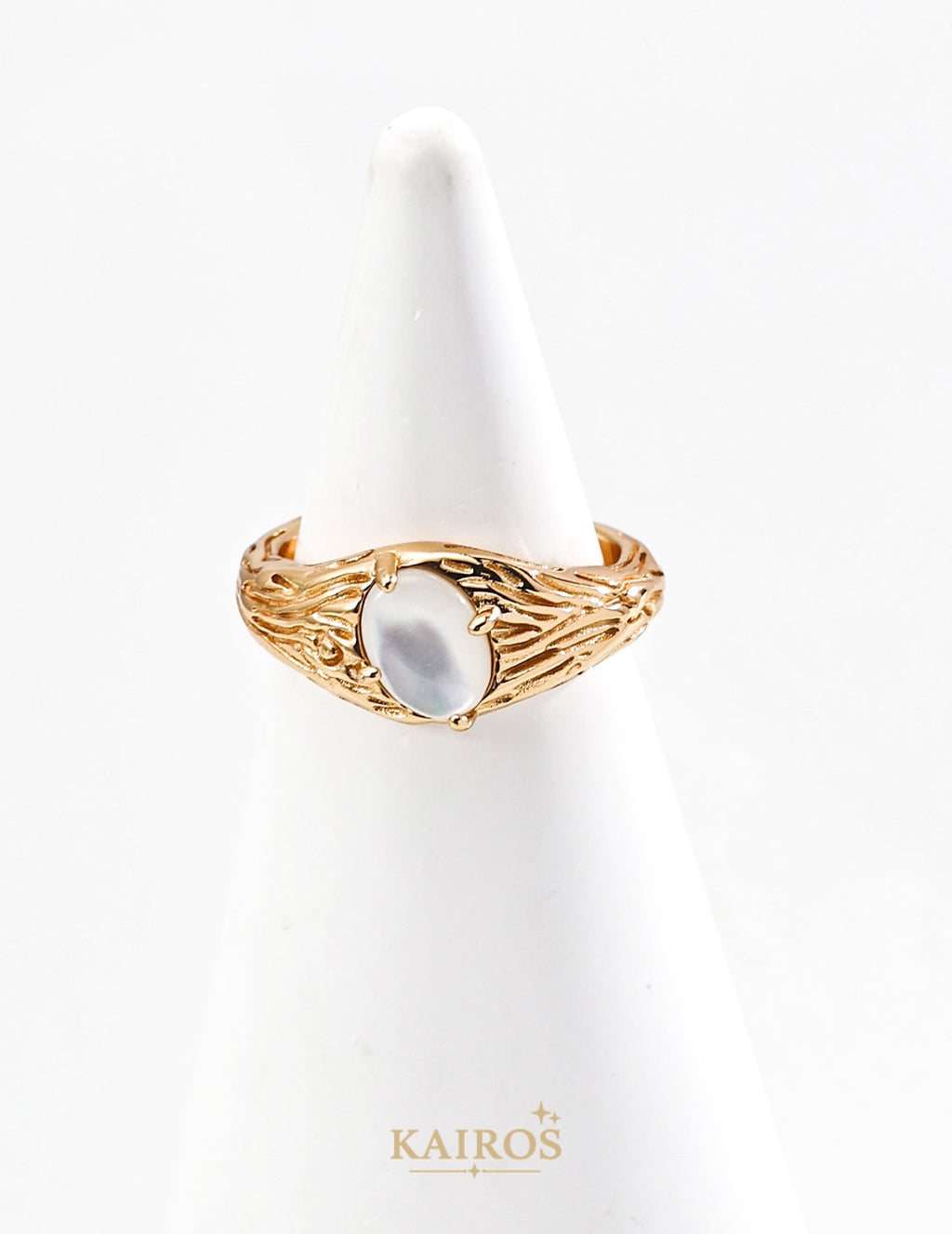 Kairos logo-only cover - Pearl Glow Mother-of-Pearl Grace Ring