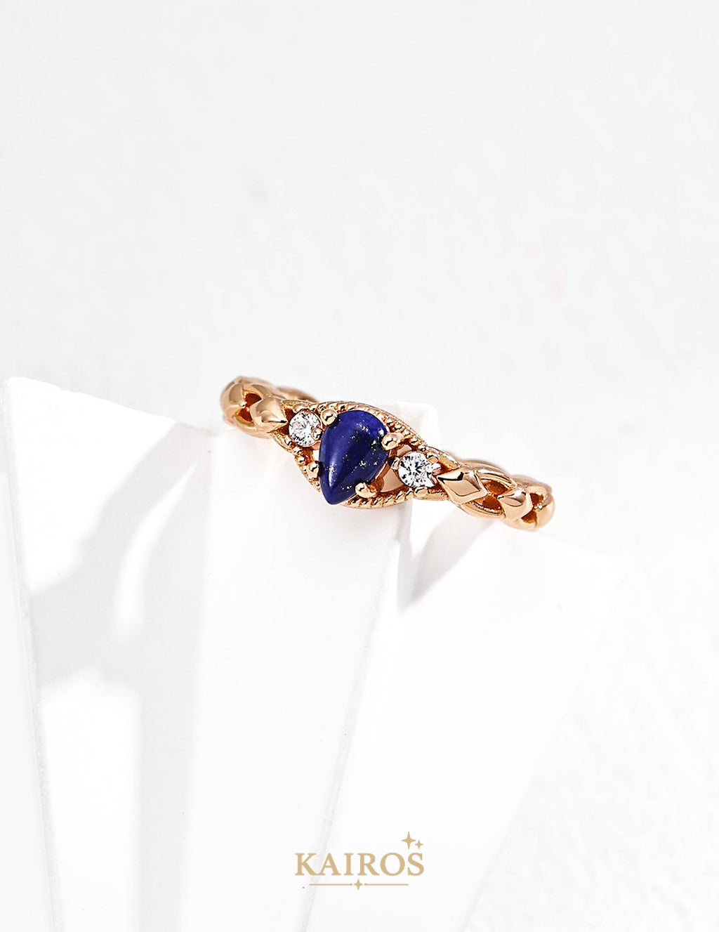 Kairos logo-only cover - Vintage Light Mother-of-Pearl Ring