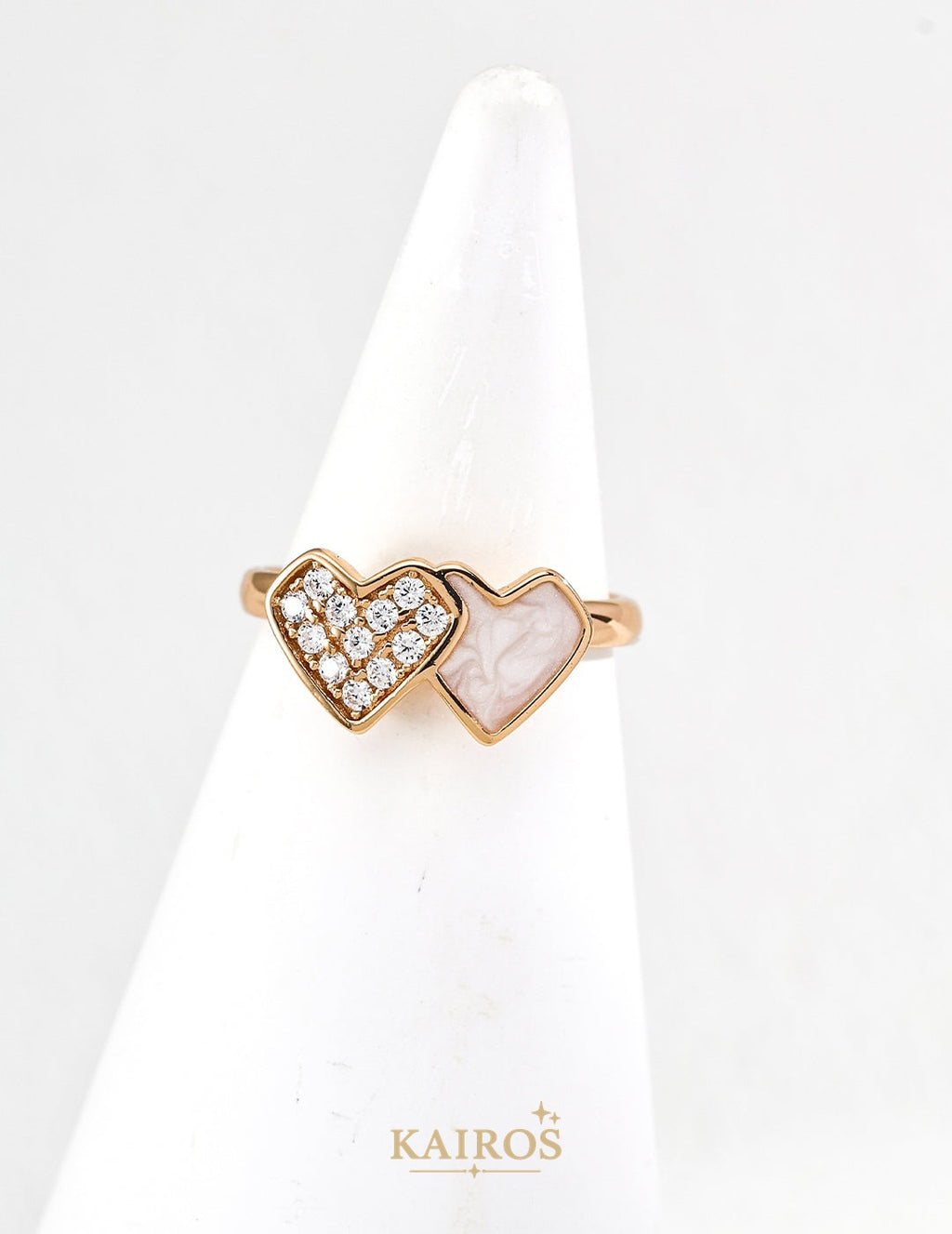 Kairos logo-only cover - Square Halo Enamel Ring