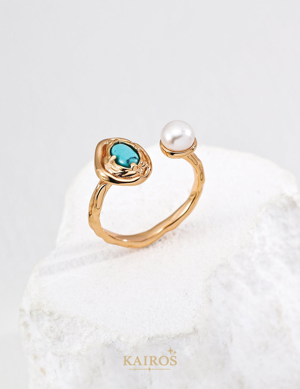 Kairos logo-only cover - Lava Bloom Pearl Grace Ring