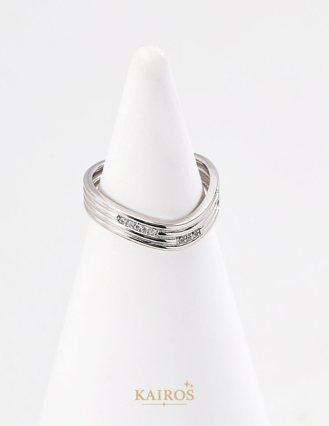 Kairos logo-only cover - Square Halo Light Sparkle Ring