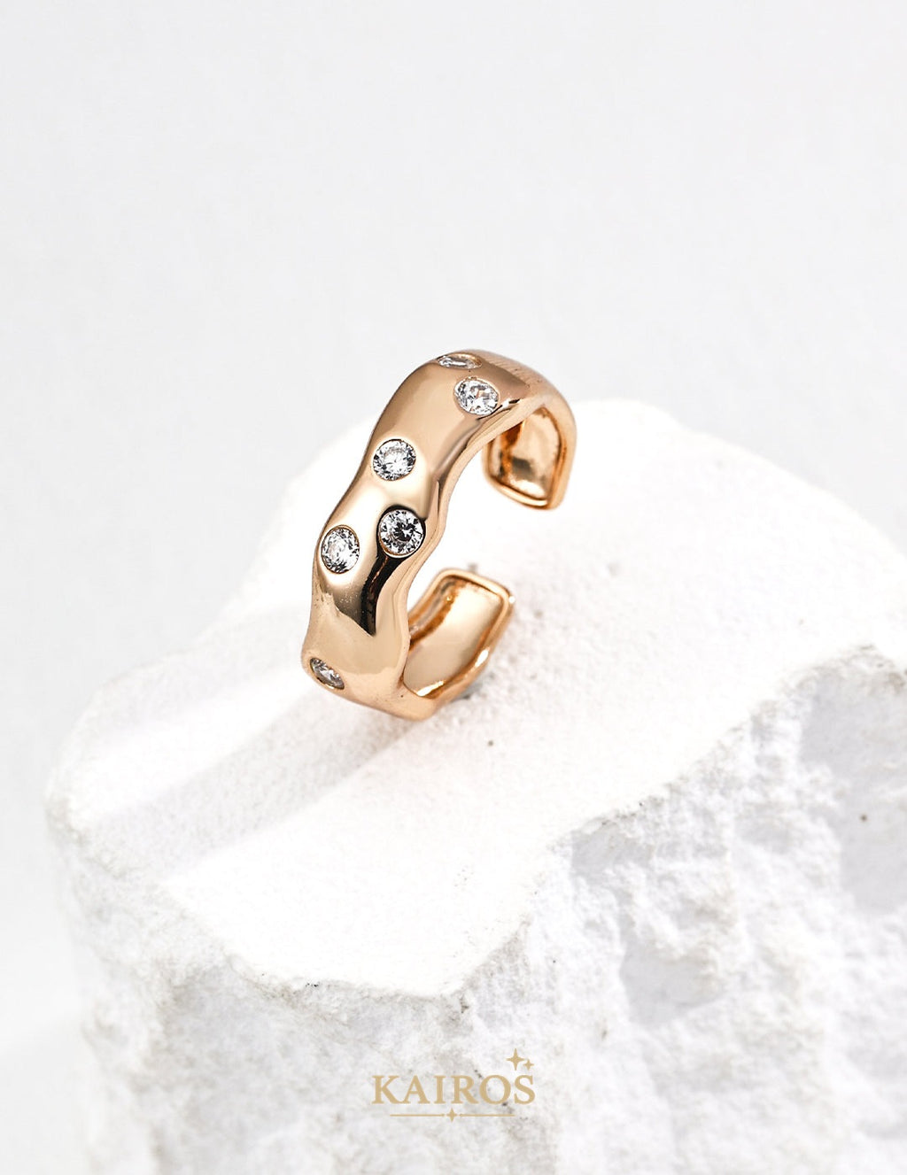 Kairos logo-only cover - Vintage Sparkle Light Ring
